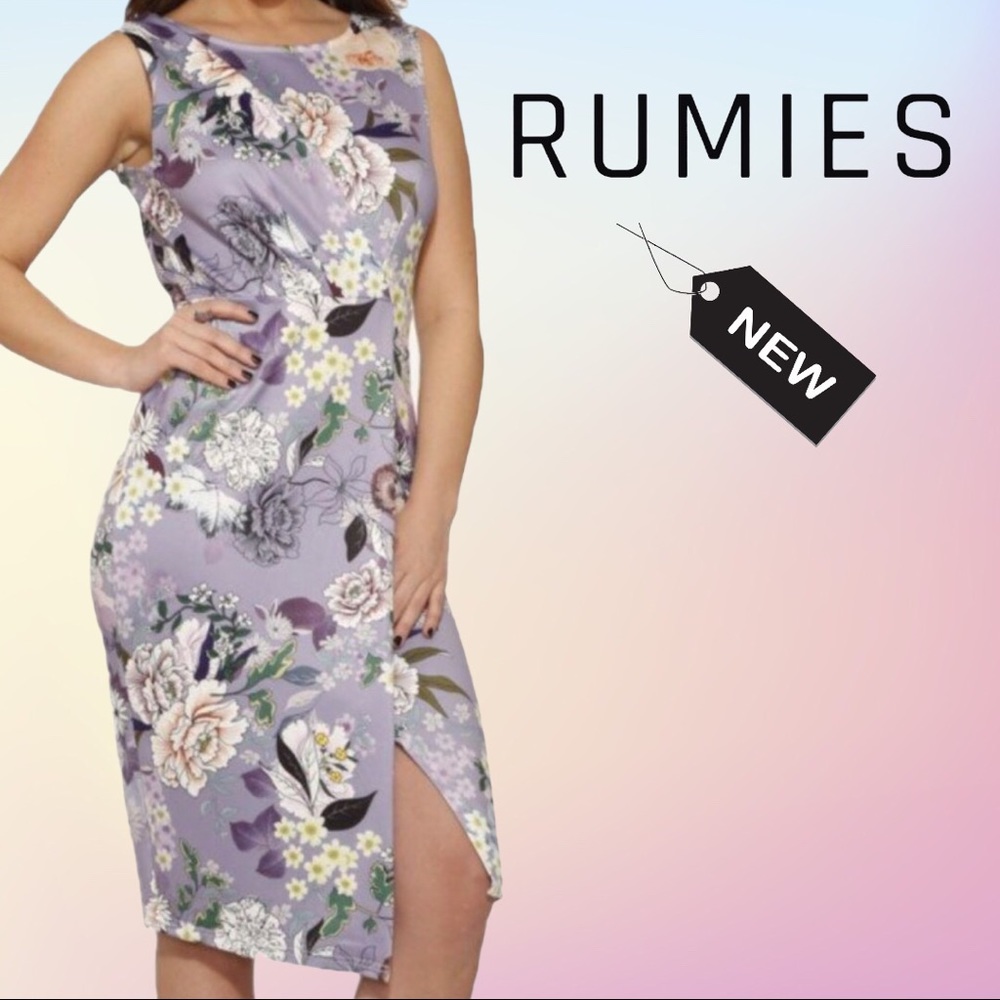 NWT Rumies Purple Floral Dress Size 14